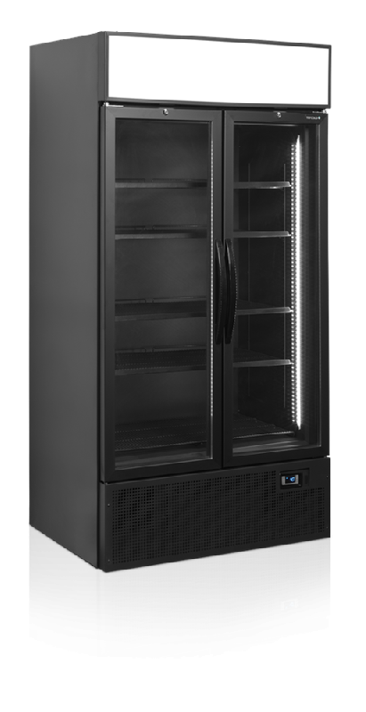 Vitrine réfrigérée noire FSC1000H BLACK - 2 portes TEFCOLD_1