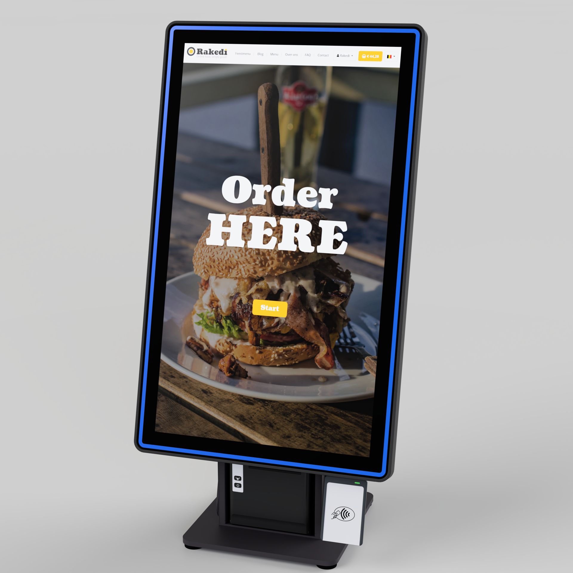 Borne de paiement Ready4Pos 27 pouces - Android - Comptoir avec imprimante thermique intégrée_0