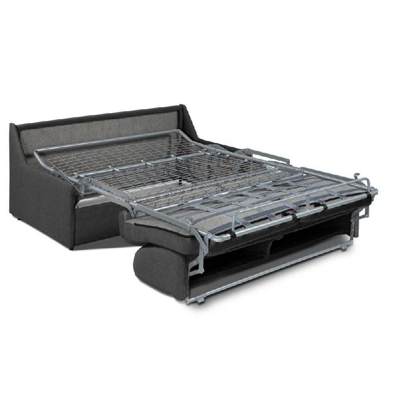 Canapé convertible gain de place - ouverture express 140cm avec matelas 14cm - NEO gris anthracite_1