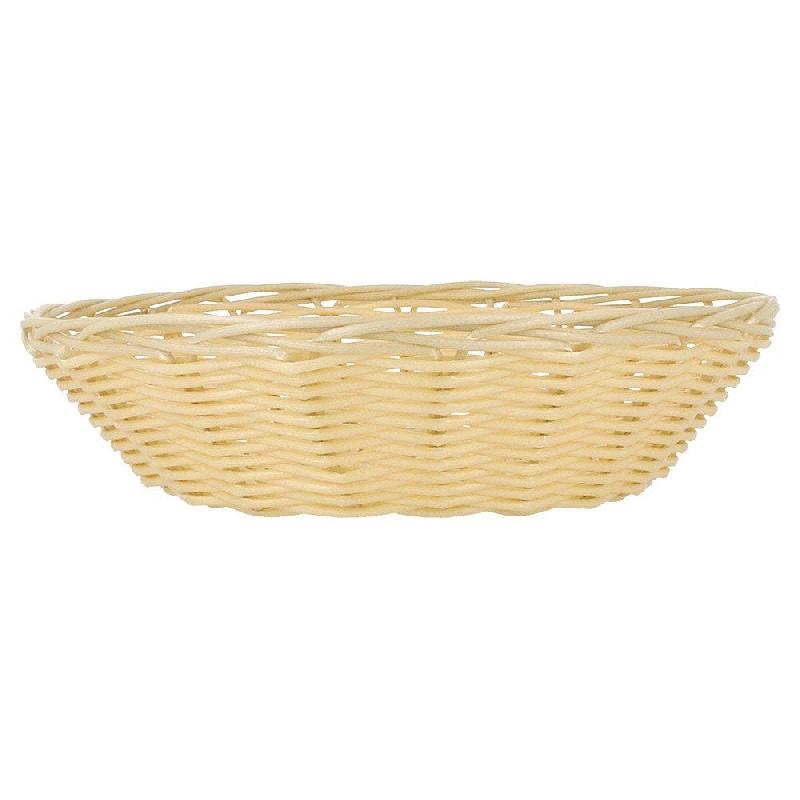 Corbeille effet osier Ø21x6cm polypropylène - par 12_1