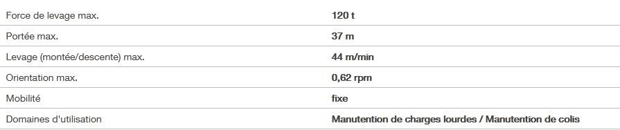 Fcc 280r grue portuaire fixe - liebherr - force de levage max 120t_1