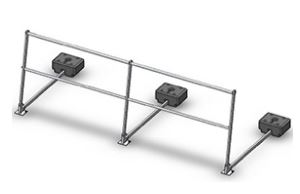 Garde-corps autoportant - Main courante Ø 35mm - Poteaux ovales 55x20x3 - Options personnalisables_1