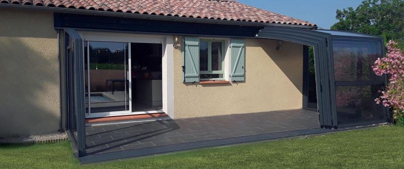 Abri de terrasse r-home - azenco groupe - télescopique et facile à déployer_1