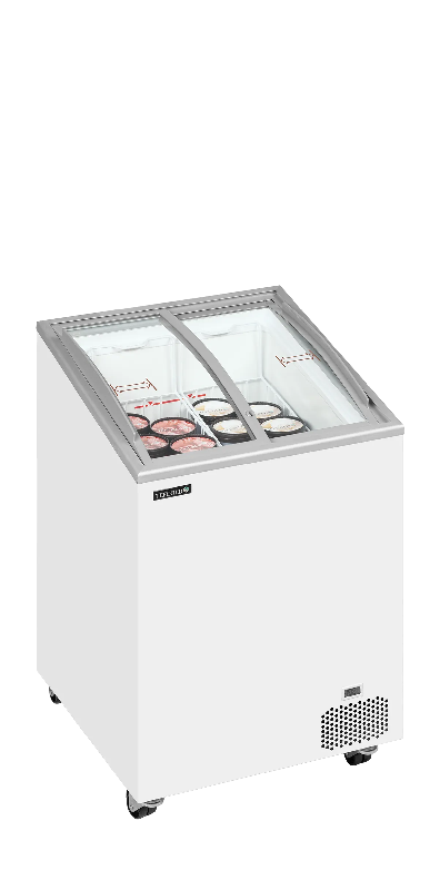 Congélateur vitré de crème glacée IC101SCEB LED (100 / 85) blanc TEFCOLD_1
