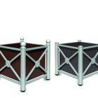 Jardinière DELORME Comète 78×78 - Acier inoxydable avec peinture époxy antirouille_1