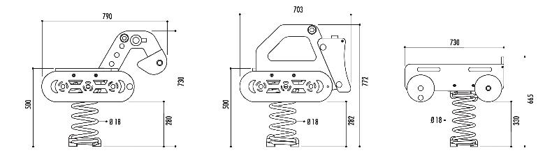 Jeu Ressort Machines pour Enfants de 3 à 12 ans avec Figurine en polyéthylène et Ressort hélicoïdal Ø 18 mm_1