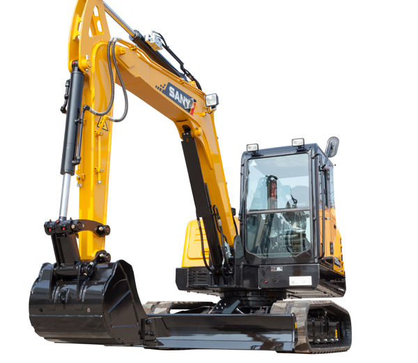 Mini-pelle 5,78 t - SANY SY60 - 45 kW - cabine isolée et force d'excavation élevée_1
