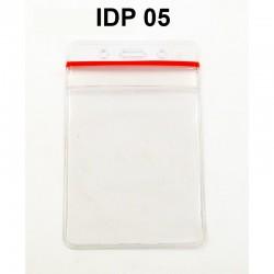 Porte-badge hermétique souple - Fermeture par glissière - Lot de 100pcs - Référence : idp05_1