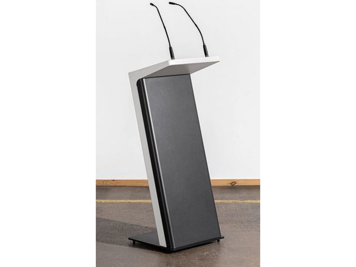 Pupitre de conférence connecté léger et compact avec chariot sur roulettes - SPEAK - Personnalisable avec options de connexion_1