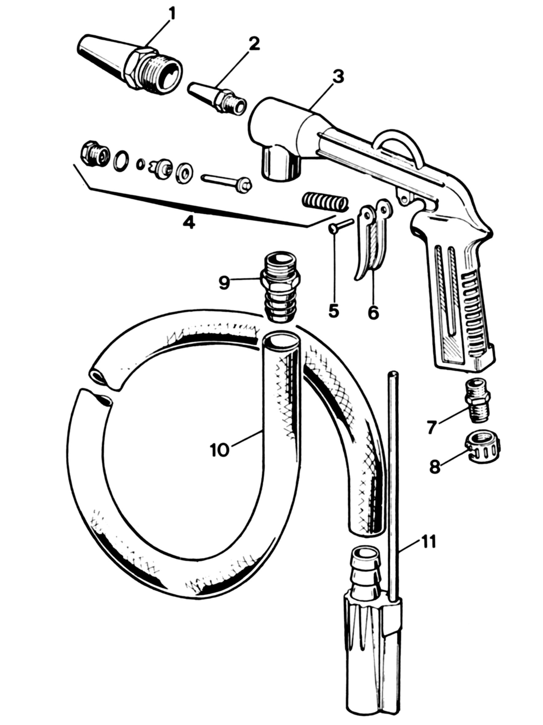 Pistolet de sablage SGT - Fratelli Ghiotto SNC - avec tuyau plongeur et buse acier trempé - consommation d'air 250-300 l/min_1