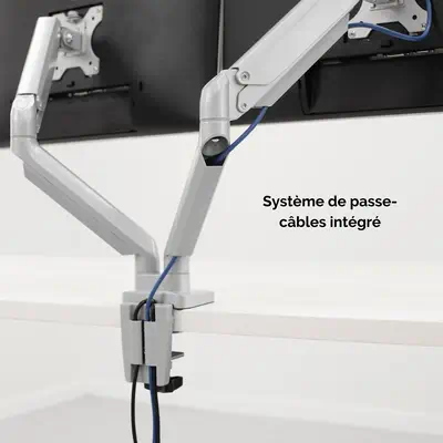 Bras porte-écrans double Platinum Series - Argent_1