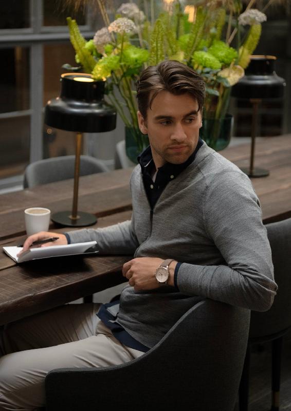 Cardigan pour hommes - Mélange gris - Phoenix Men - Nimbus_1