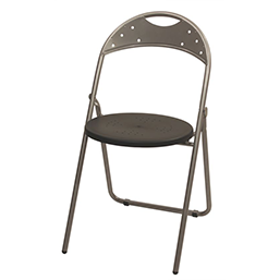 Chaise pliante - assise polypropylène clipsée M3 et dossier en tôle - CIRCUS_1