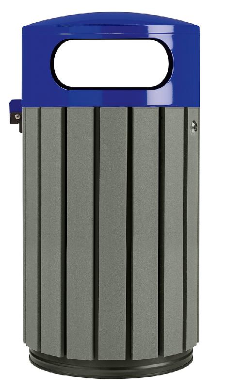 Corbeille publique Zeno Etik - à poser ou à fixer - 40L ou 60L - fabrication française - matière recyclable_1