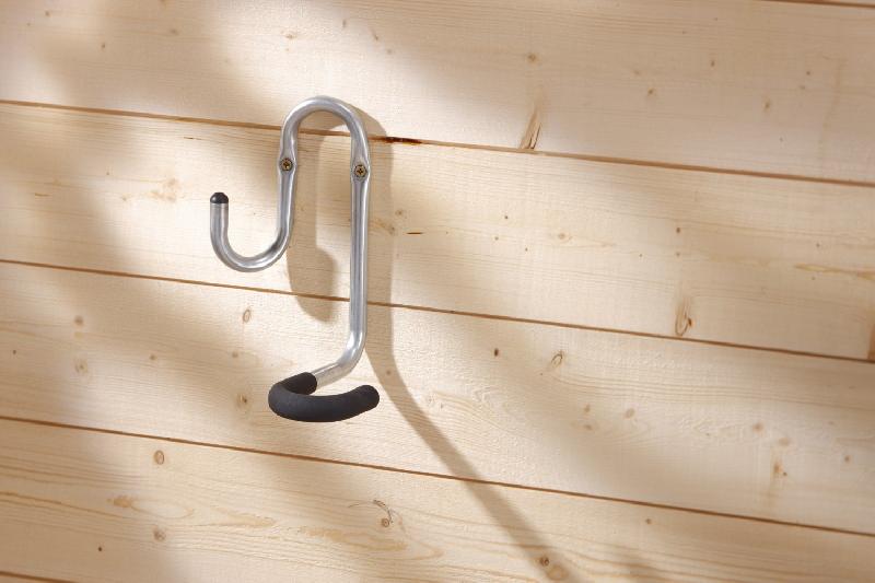 Crochet double fonction MOTTEZ - acier noir - charge max 50 kg - h.30 x l.22.5 x p.21 cm_1