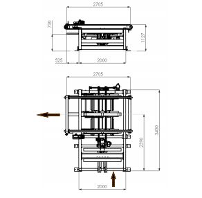 Introduction de semelles pour machines à palettes - Platon - Poids 1650 kg - Longueur 3430 mm - Puissance 4.1 KW_1