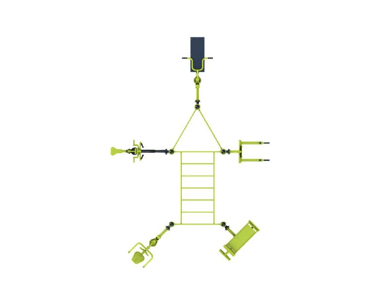 Station Combo 5-2, agrès extérieurs avec modules personnalisables et accessibles PMR - Gamme stations COMBO_1