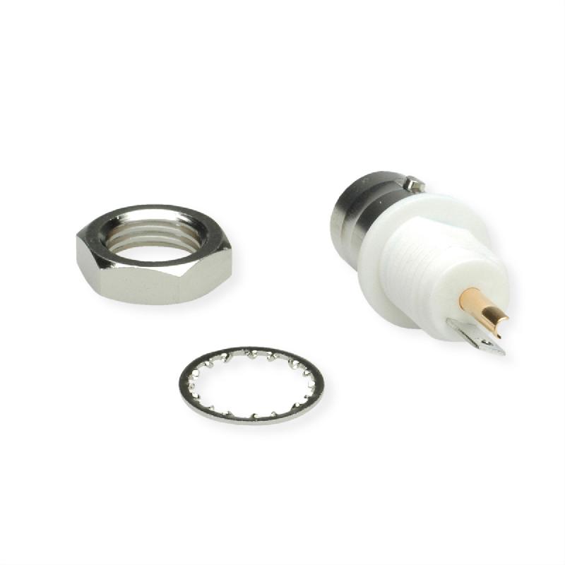 TELEGÄRTNER Prise BNC encastrée 50 Ohms, avec bride isolante blanche_1