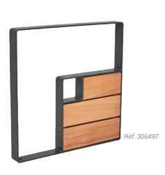 Appui vélos KUB - Jesignale - Structure acier ou acier et bois exotique - Hauteur 750 mm_1