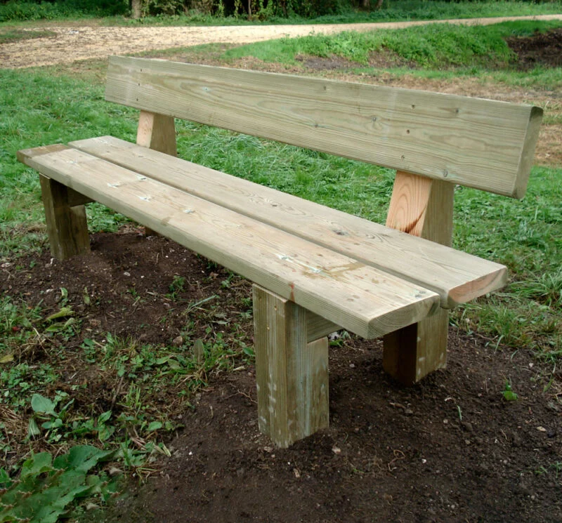 Banc en bois campagnard_1
