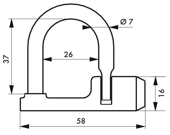 Cadenas d'artillerie 329 C - talon droit - anse laiton triangle 5 mm - THIRARD_1