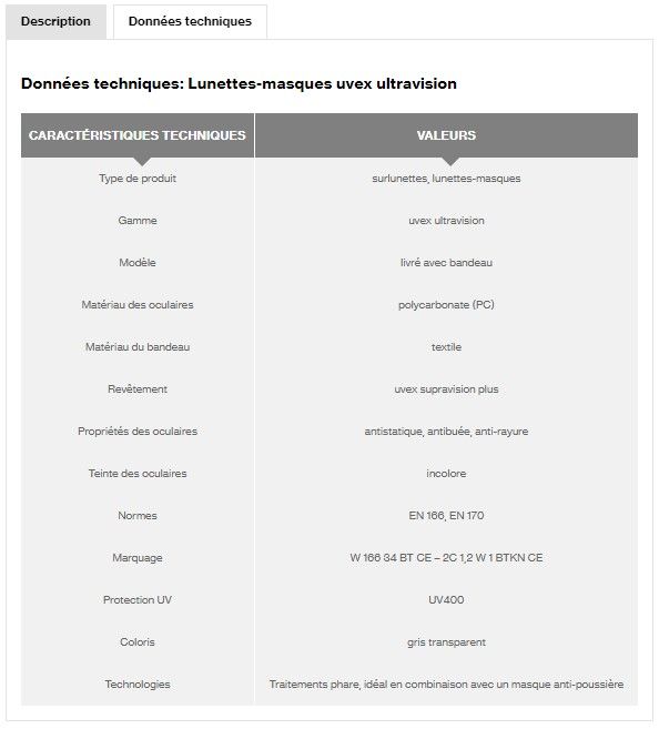 9301605 - Surlunettes uvex ultravision - teinte des oculaires : incolore - antibuée, résistantes aux rayures et certifiées NF EN 166 et NF EN 170_1