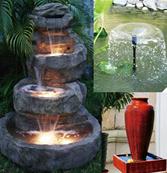 Kit de pompage solaire 750l/h - bassin avec batterie, timer et accessoires inclus_1