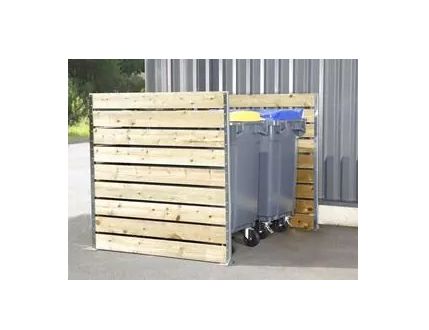 Lame de sapin - Cache-conteneur Neatfx - 770 litres - Bois traité classe 4, fixation par platine_1