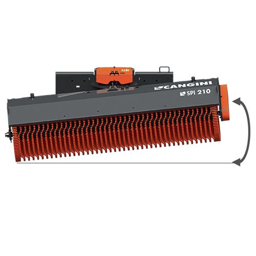 Balayeuse orientable Cangini - nettoyage gravier, terre et neige - nivellement ±10° - 5 modèles disponibles_1