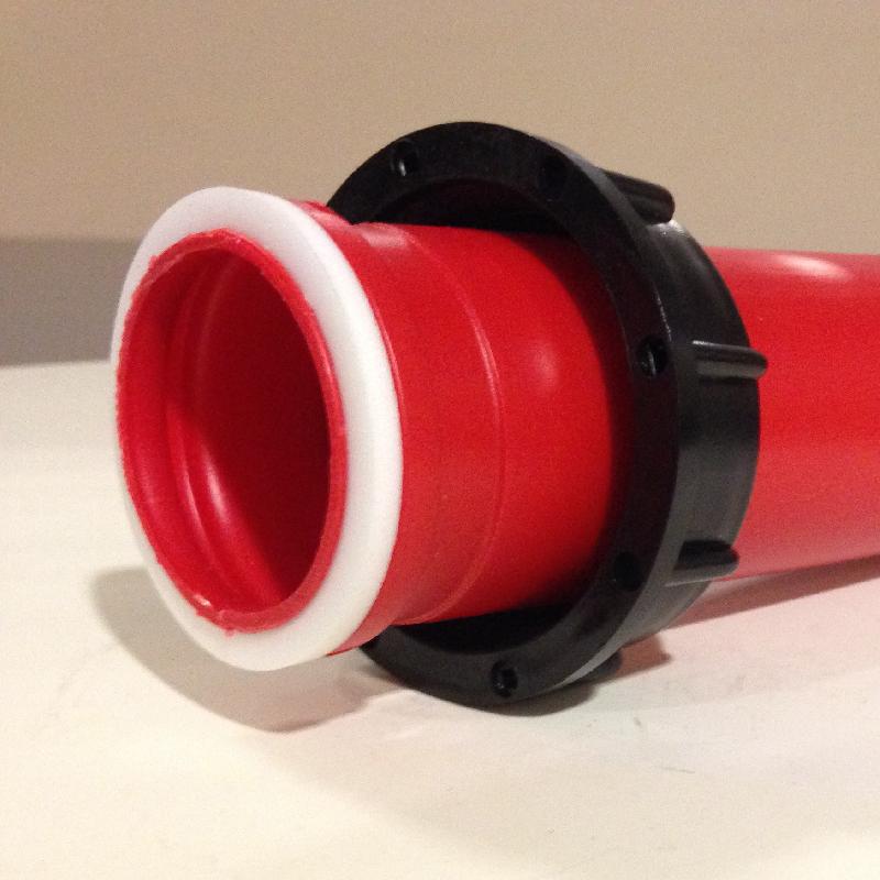 Bec de vidange rouge coudé à 90° 2
