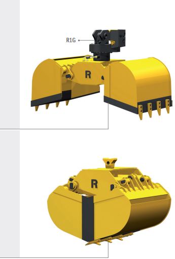 Bennes preneuses pour pelles et chargeurs Rozzi R41/300 - R41/1200_1