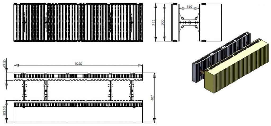 Coffrage isolant pignon - Reverbloc - épaisseur 40cm - R = 7.18_1