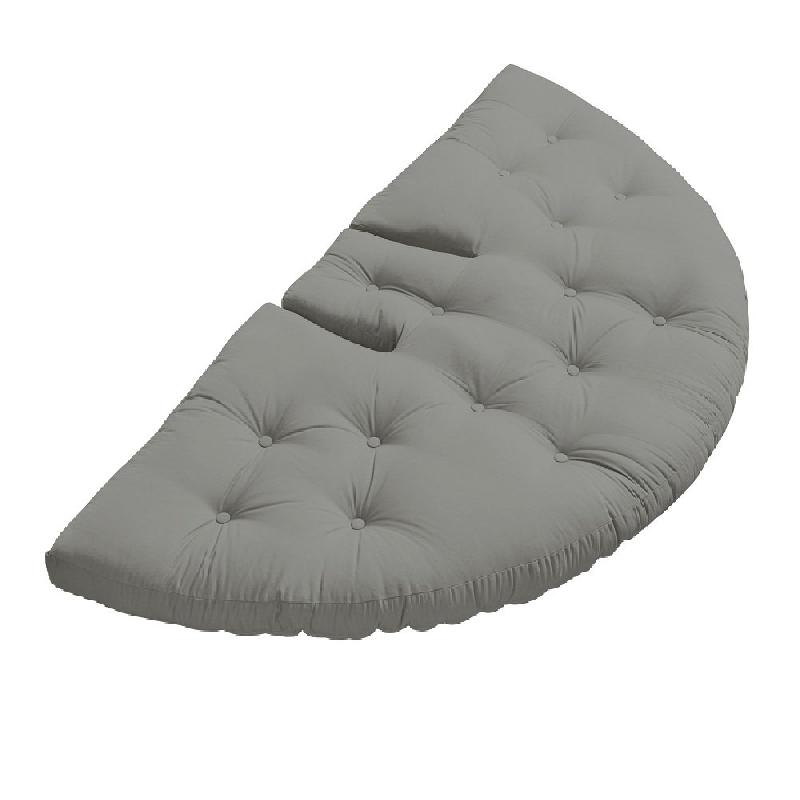Fauteuil futon convertible NIDO CHAIR - Gris - 3 tailles disponibles - Matelas déplié 90x180 cm_1