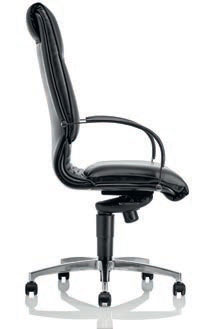 Siège de Direction FOCUS Cuir Noir - Référence 7690 FD B - Mécanisme basculant décentré - Conformité NF EN 1335_1