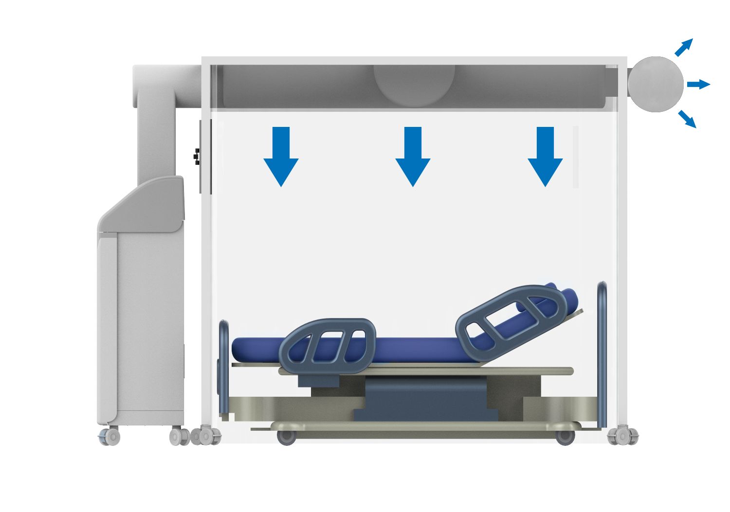 Tente mobile d'isolement silencieux pour patients immunodéprimés - isolair®_1