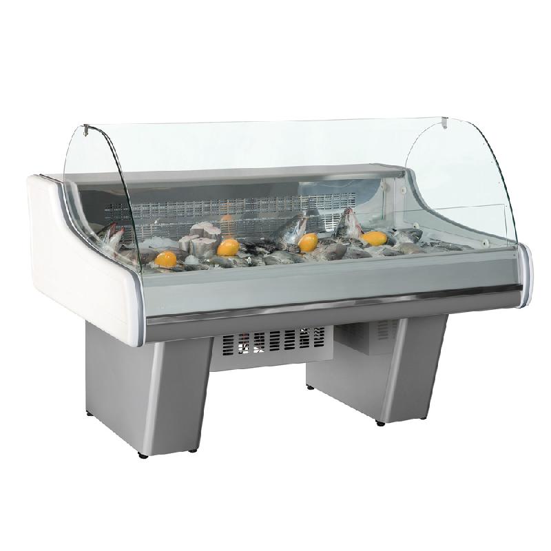 Vitrine réfrigérée Lamparo - spéciale poissonnerie - température réglable 0/+3°C - cuve inox_1