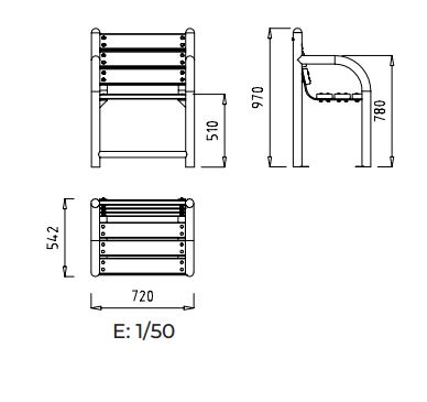 Chaise plus senior ergonomique en tube acier galvanisé - Réf MB352 - MB352TM - MB352TV_1