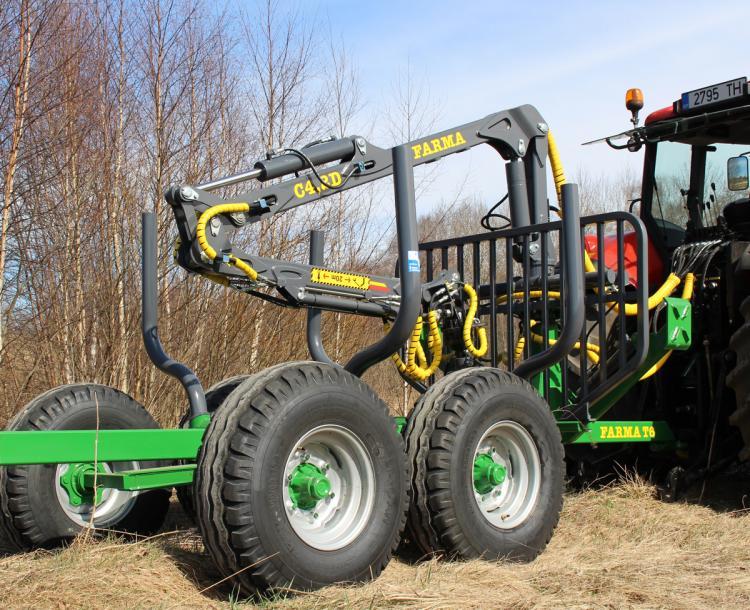 Chariot d'abattage 6 tonnes FARMA CT 4,2-6 - Grue compacte et puissante de 4,2 m avec extension_1