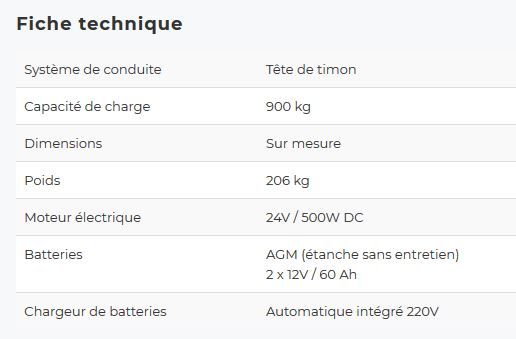 Electroboost 500 - chariot électrique - electroman - capacité de charge 900 kg_1