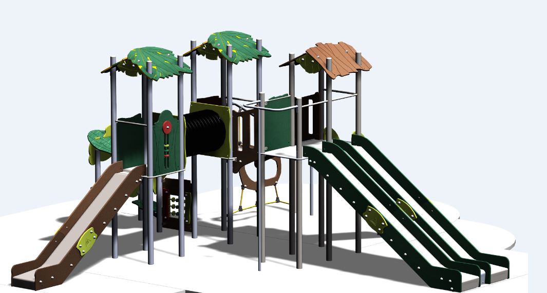 Structure de jeux combinées inox 3 tours - Gamme Ama'Zone - AMA31511I - Créa Équipements_1