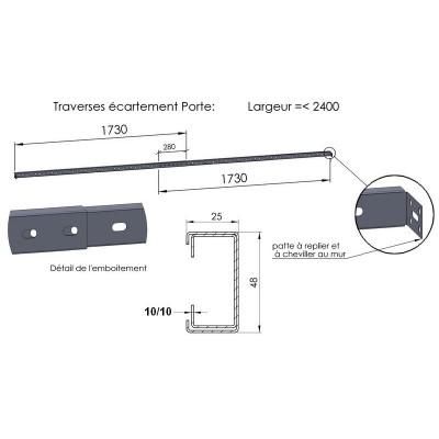 Traverse ecartement téléscopique 2x1,80m- spadone_1
