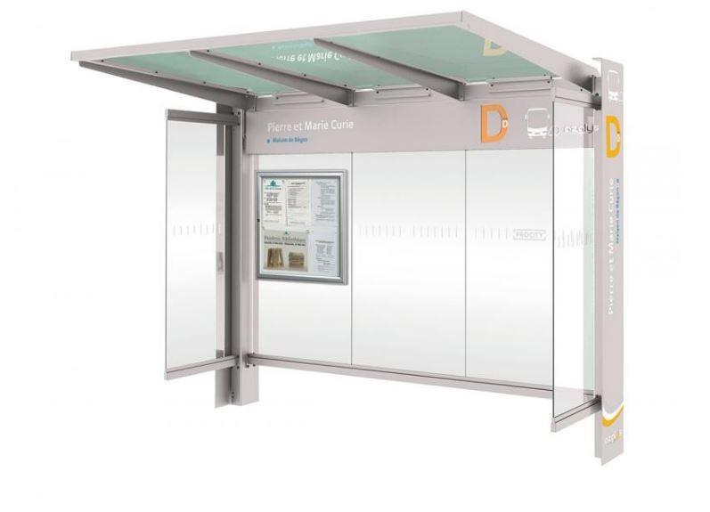 Abri Bus Premium - Acier et Polycarbonate - Verre Sécurit - 3000mm x 1550mm x 2450mm_1