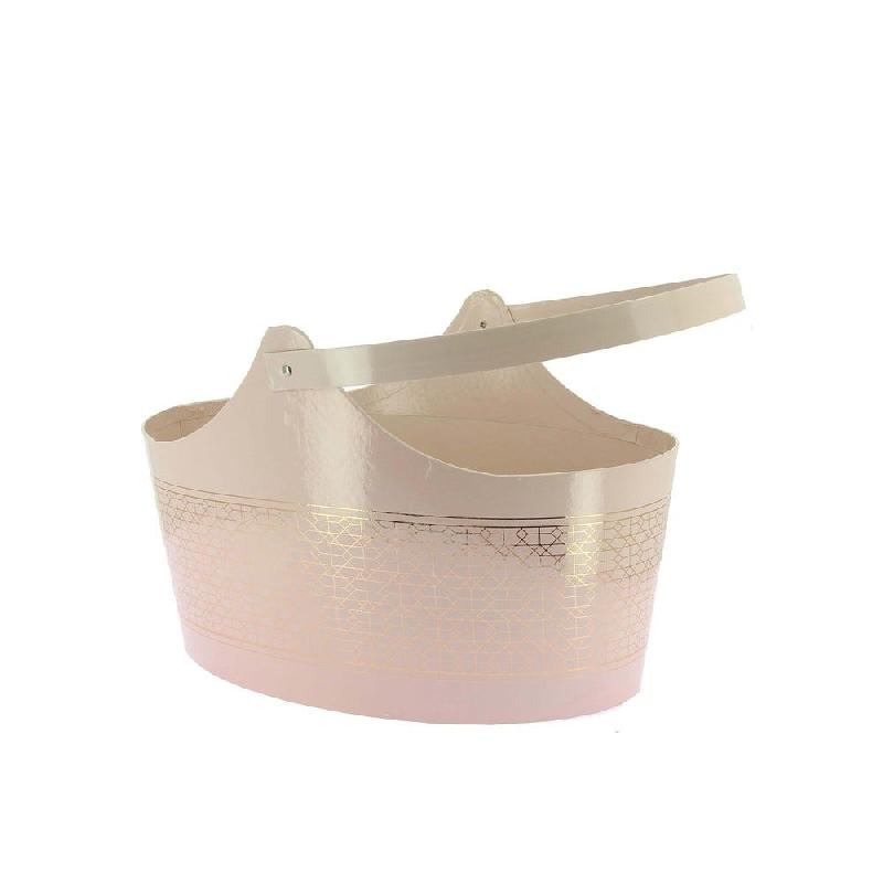 Corbeille ovale Candy avec anses rabattables 36x25x15cm_1