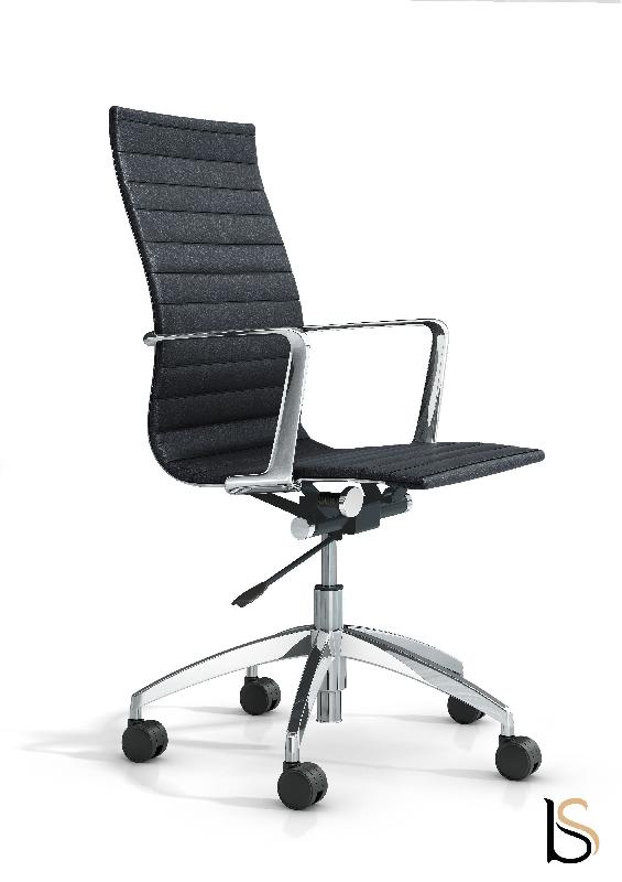 Fauteuil de direction Evole en eco cuir - Mobel Linea - Blanc_2