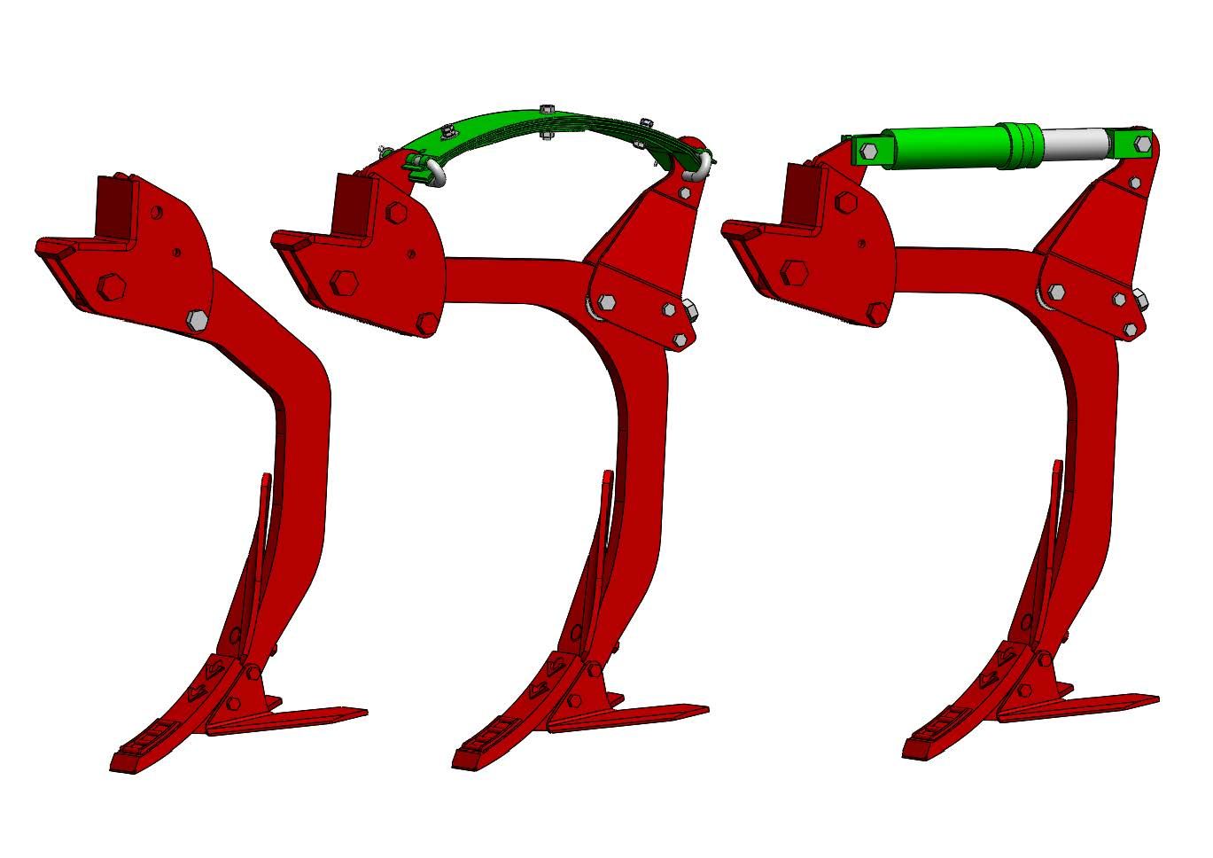 Déchaumeur à dents Versatill avec 3 rangées de dents à grand dégagement