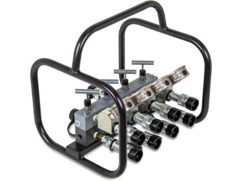 AMGC42, Double effet, Manifold 4 voies complet avec manomètres_1