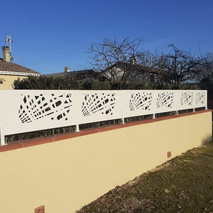 Clôture en acier thermolaqué avec hauteur de 50 cm à 1 m