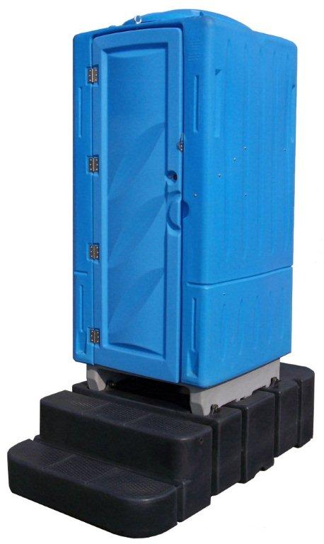 Toilette mobile raccordable aqua - 109 x 112 x 244 cm - Cuvette à la turque avec siphon et réservoir suspendu_0