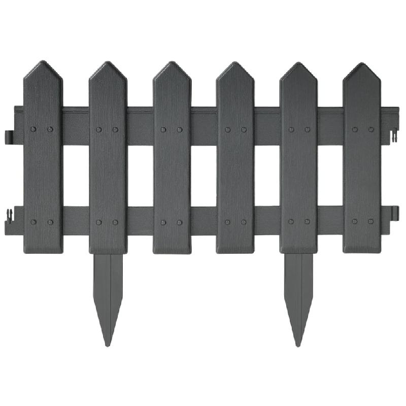 Vidaxl bordures de pelouse 25 pcs anthracite 10 m pp 314683_1