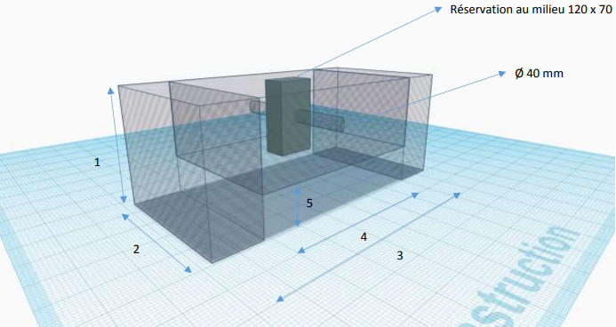 Bloc de béton moulé empilable - Masse 200kg Lestage - REF2190200_1